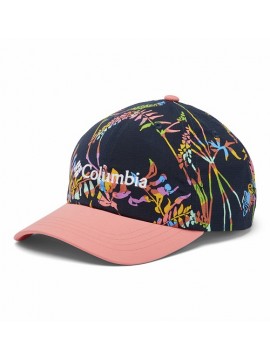 Columbia vasaros kepurė YOUTH TECH BALL CAP. Spalva tamsiai mėlyna su printu / rožinė